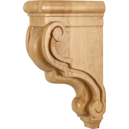 3-3/8 Wx7-3/4Dx13H White Birch Scrolled Corbel